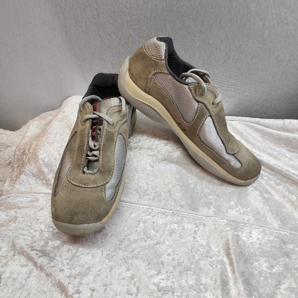Prada Sneakers Suede Men's Prada size 6.5 US 7.5 Made in Italy 🇮🇹 - Picture 1 of 9
